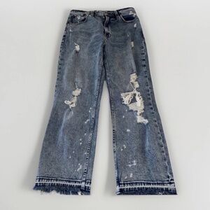 Abercrombie &Fitch Ultra High Rise Ankle Straight 28 6 S Jeans  Distressed